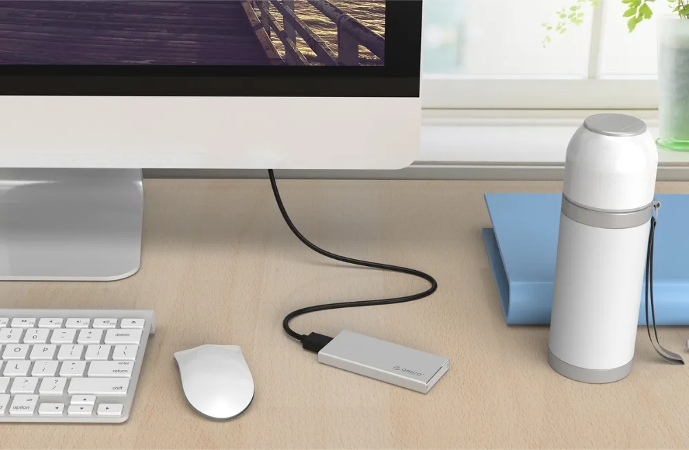 ORICO алюминиевый USB3.1 type-C mSATA SSD корпус USB3.0 mSATA SSD чехол винтовой фиксации с кабелем для передачи данных для Windows/Linux/Mac