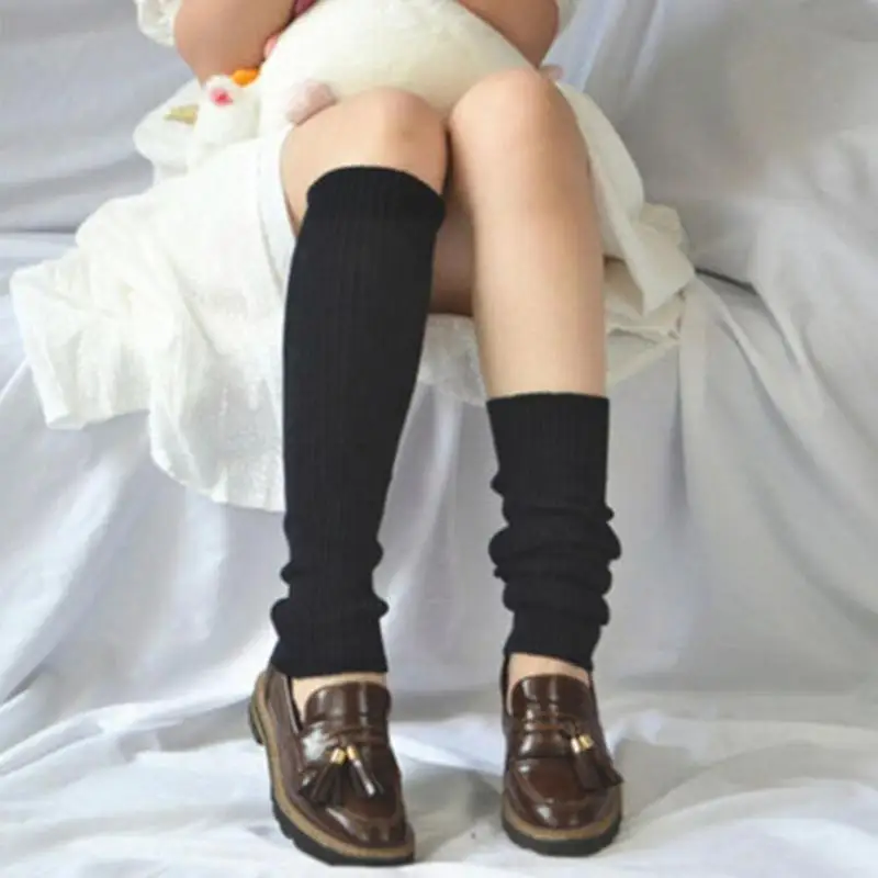 

Lady Women Candy Color Knit Winter Leg Warmers Loose Boots Knee Gift High Stockings Style Boot Boot Warm Leg Leggings Leg Cover