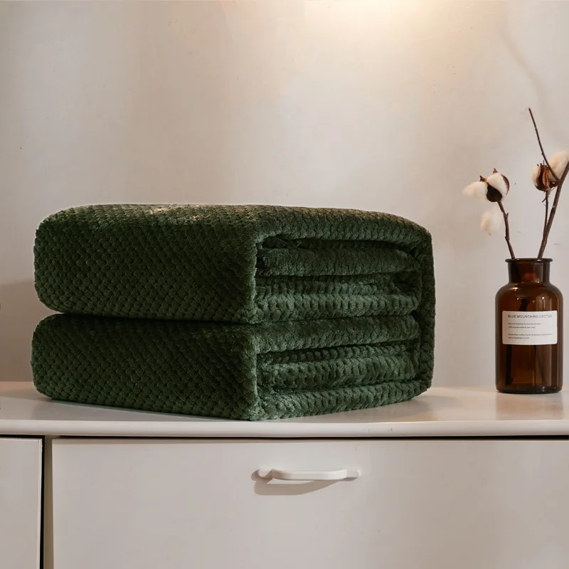 Толстое однотонное фланелевое одеяло из кораллового флиса японское воздушное