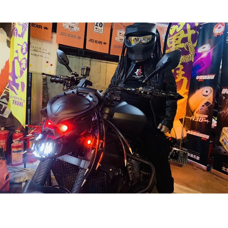 Шлем хищника SOMAN мотоциклетная маска с полным лицом стекловолоконная Casco verспа Alien