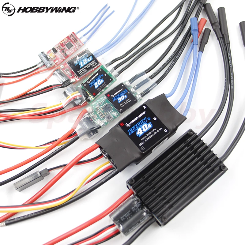 Щеточный электронный регулятор скорости Hobbywing FlyFun V5 6A 12A 20A 30A 40A 60A 80A 120A 130A