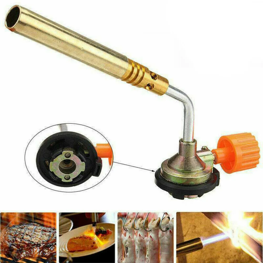 

Butane Gas 1300℃ Blow Torch Flame Thrower Burner Home Camping Welding BBQ Tool Portable Soldering Heat Gun Welding Equipment