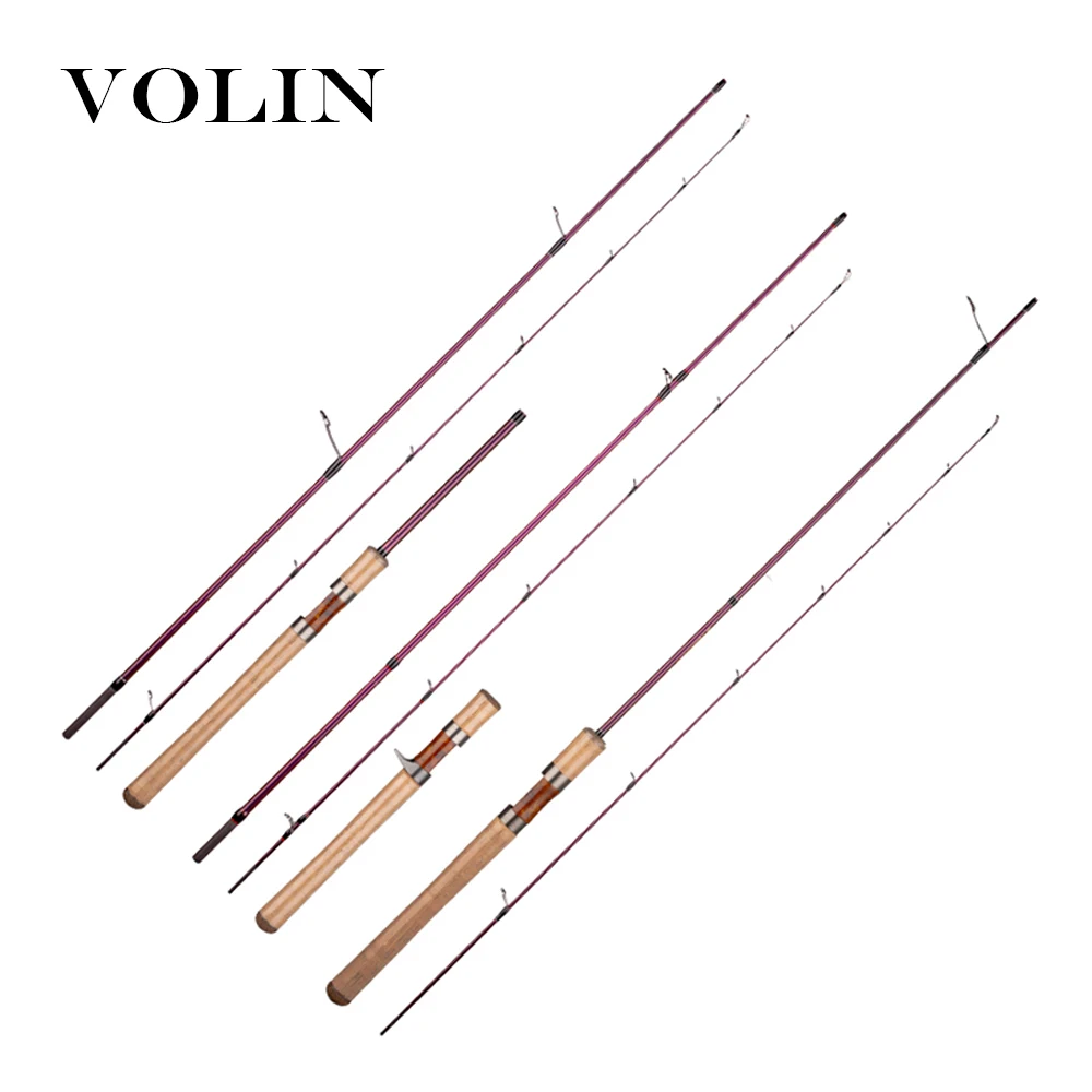 

Volin High Quality Trout Lure Rod 1.8m/2.1m/2.25m Carbon Spinning Fishing Rod Travel Rod L Action Solid Top Tip Casting Rod