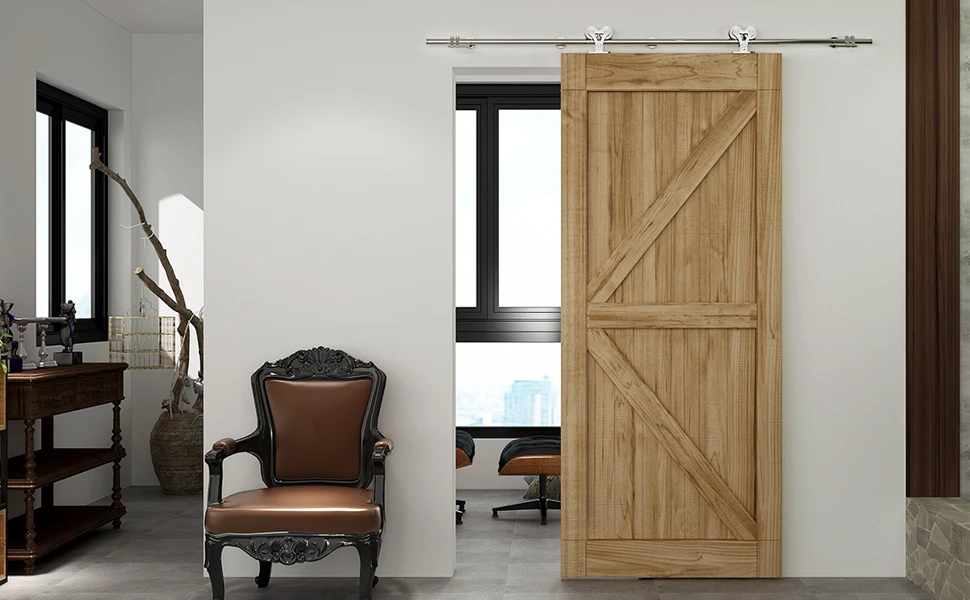 DIYHD 5FT-8FT верхнее крепление из нержавеющей стали с двойной головкой, оборудование для раздвижной двери сарая