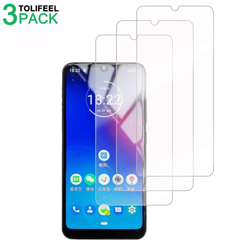 3 шт. закаленное стекло для Motorola Moto E6 Plus защита экрана 2.5D 9 H Защитная пленка на