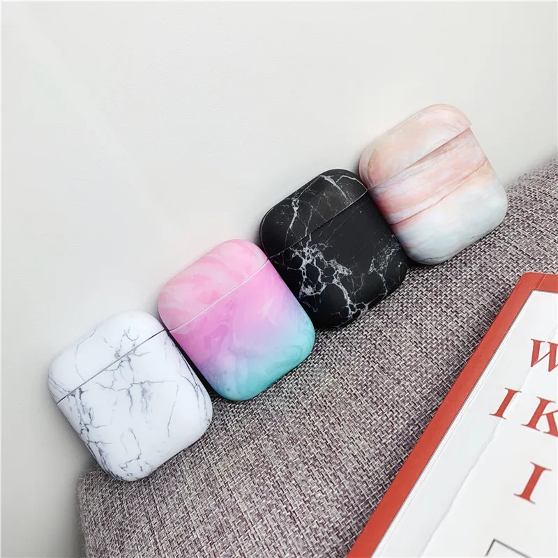 KJOEW новые роскошные мраморные для Apple Airpods1 2 ушной корпус Bluetooth наушники милые