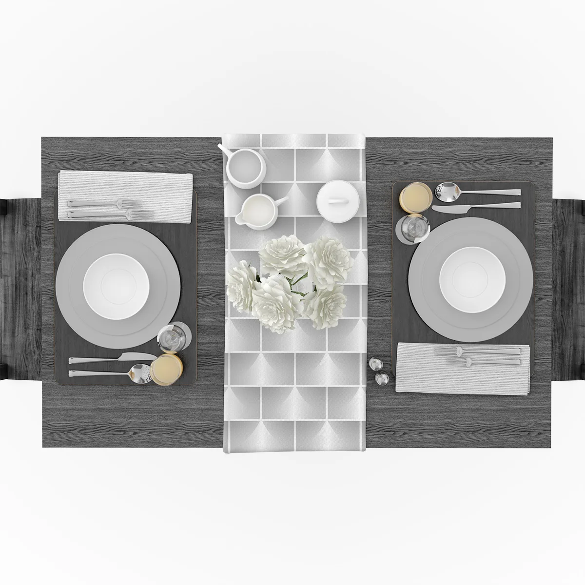 Simple Modern Style Geometric Design Table Runner Christmas Decorations for Home Decorarion | Дом и сад