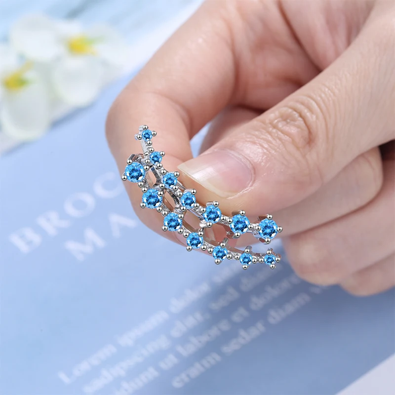 New Fashion Bohemia Rainbow Earring For Women Shiny Multicolor Zircon Stone Row Stud Charming Drop Earring Piercing Jewelry Gift