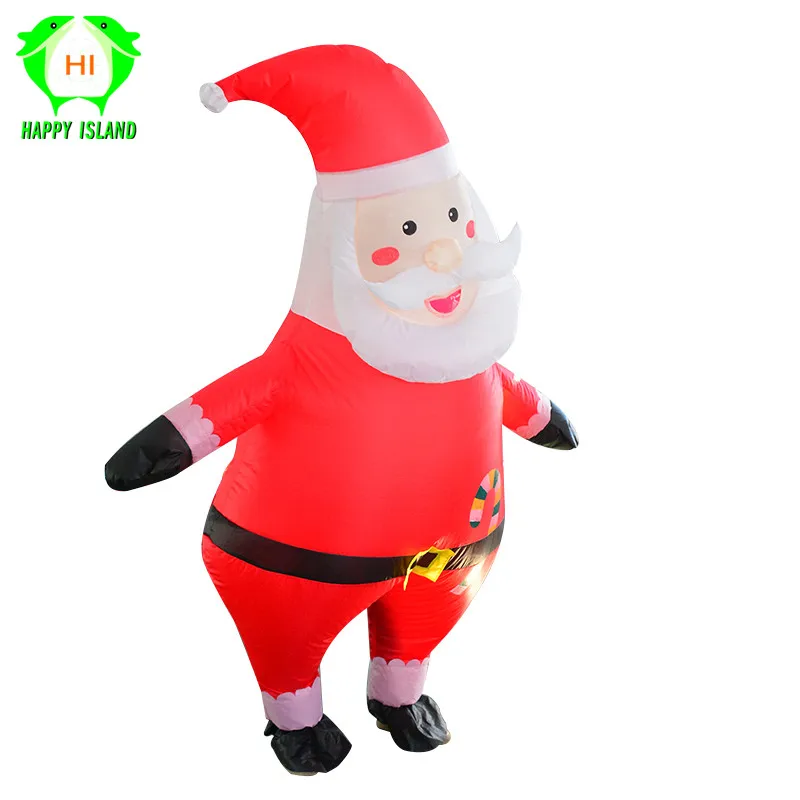 Новый Взрослый красный костюм Санта-Клауса карнавальный надувной