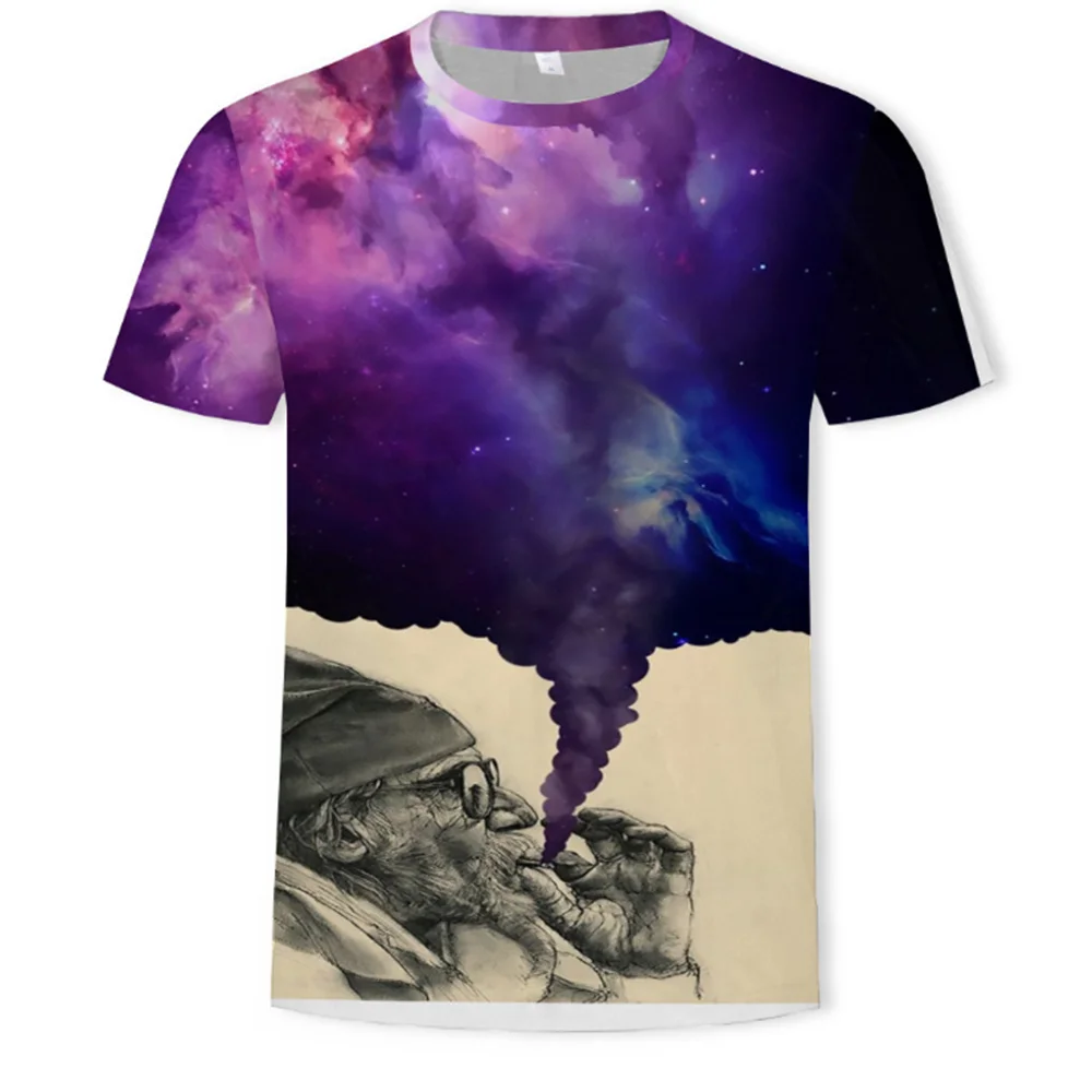 

Unisex unisex 3D printed shirt colorful space graphic T-shirt