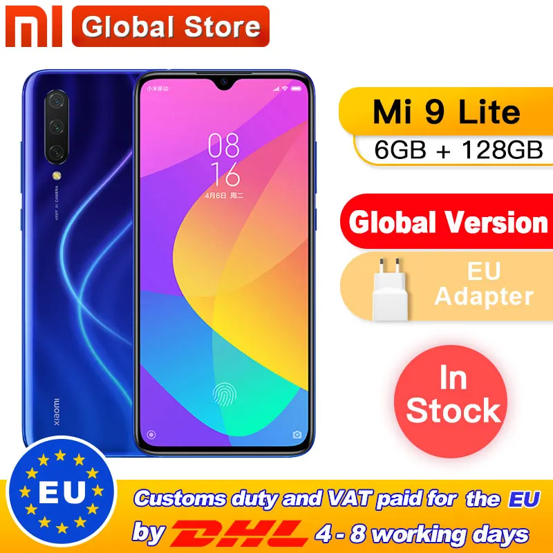Глобальная версия Xiaomi Mi 9 Lite 6 ГБ 128 Гб Смартфон Snapdragon 710 48MP Тройная камера 32 МП