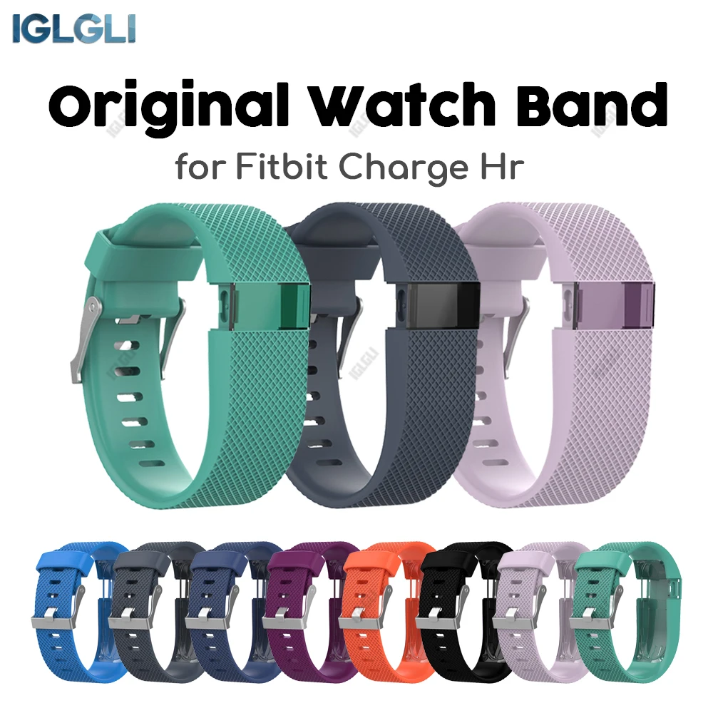 

Watch Band Wrist Straps For Fitbit Charge HR Smart Wristband Band Silicone Metal Buckle Replace Bracelet Strap With Tool