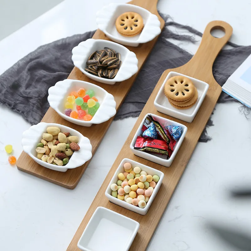 

Japanese Ceramic Snacks Snacks, Dried Fruits, Snacks, Confectionery, Seasoning, Sauce, Snack Plate Set WJ71