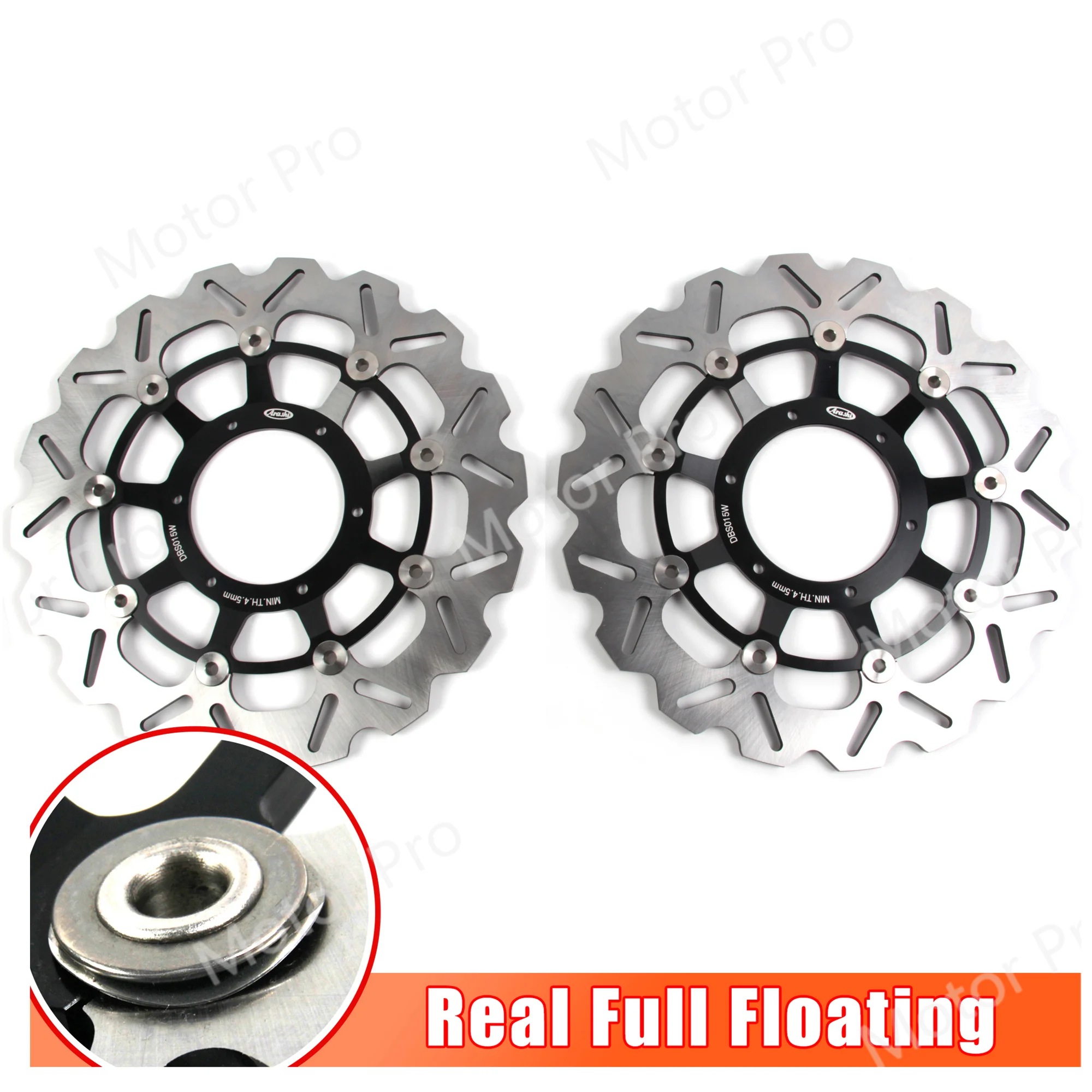 

2PCS CNC Floating Disk Brake Rotor Disc For Honda CBR1000RR 2004 2005 CBR 1000 RR CBR1000 / 2008-2016 CB1000R CB1000