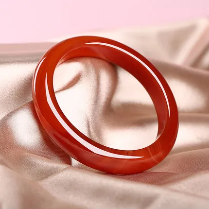 

Natural Agate Chalcedony Red 54-64mm Bracelet Elegant Princess Jewelry Best Gift for Mother and Girlfriend