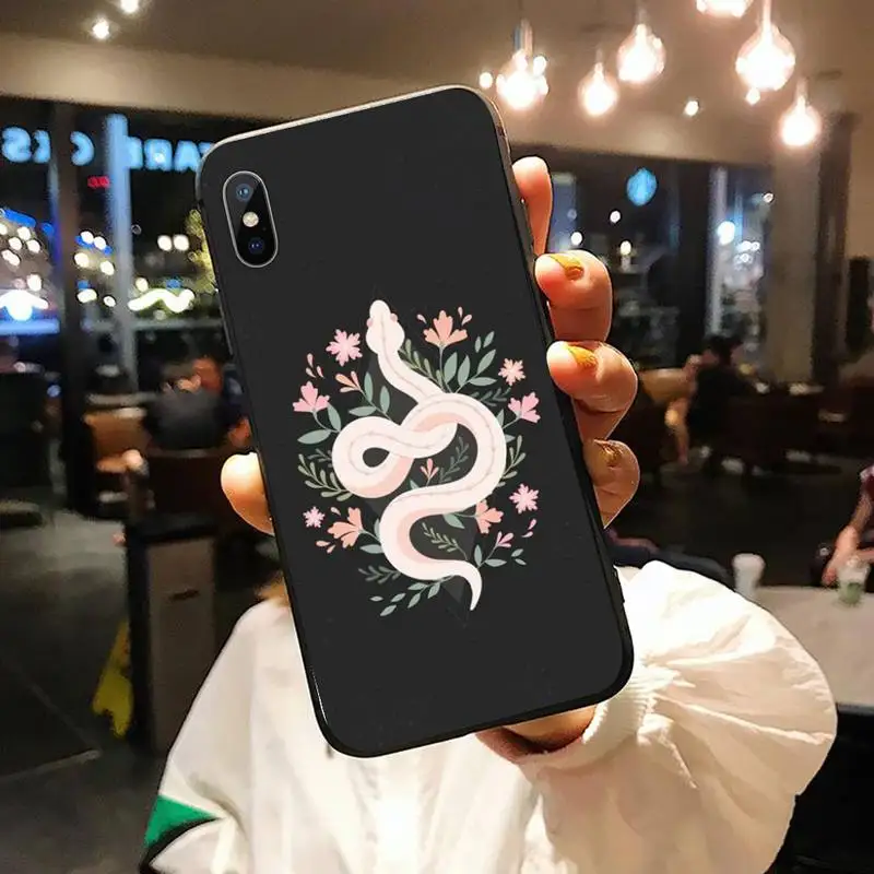 

Hand Snake Flower Snake Painting Phone Case for iPhone 11 12 pro XS MAX 8 7 6 6S Plus X 5S SE 2020 XR