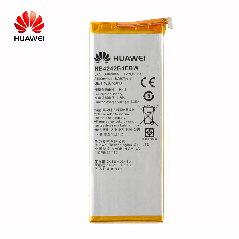 HB4242B4EBW Батарея для huawei honor 4X honor 6 honor che2-l11 H60-L01 H60-L02 H60-L11 H60-L04 HB4242B4EBW 3000 мА-ч