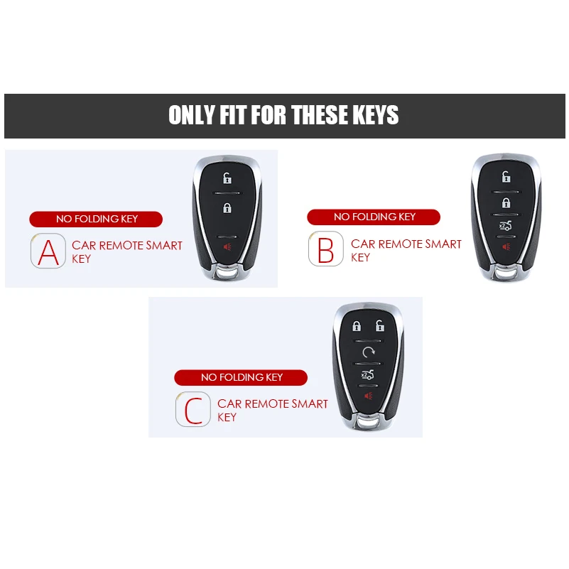 Genuine Leather Smart Key Fob Case For Chevy Camaro Malibu Cruze Spark Volt Bolt | Автомобили и мотоциклы