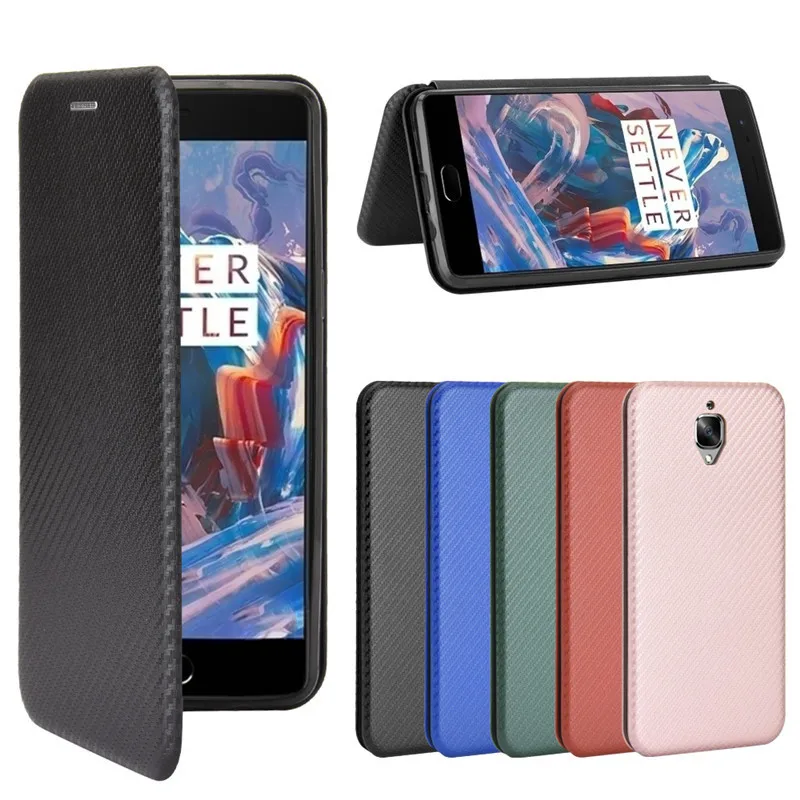 Чехол Oneplus 3 3T 5 дюйма модный тонкий кожаный чехол из углеродного волокна для
