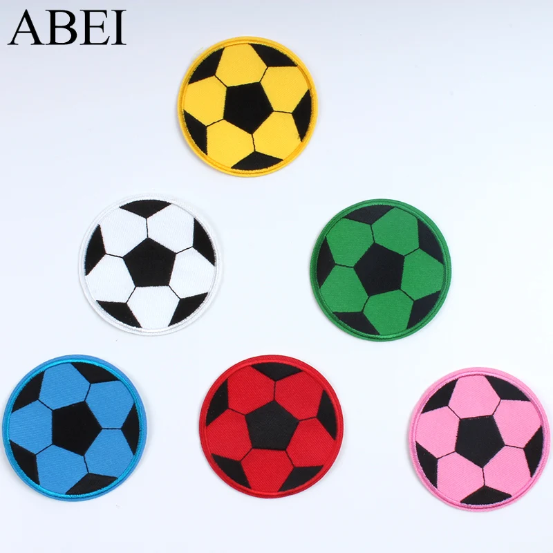 

6pcs/set Embroidered Football Patches Cartoon Stickers for boy Jeans Coats Bags Shoes Hats Pants Decoration DIY Fabric Appliques