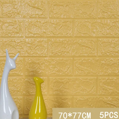 beige 70*77 3D наклейки в виде кирпичной стены DIY Пена школа детский сад Настенные обои-покрытие фартук для телевизора дети спальня гостиная украшение - Цвет: beige
