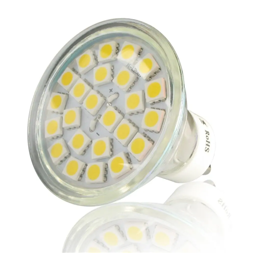

Светодиодные лампы SMD5050 GU10 серии 4,5-5 Вт, 10 светодиодный т., 24 светодиода, угол луча 120 градусов, Светодиодная лампа высокой мощности для дома и ...