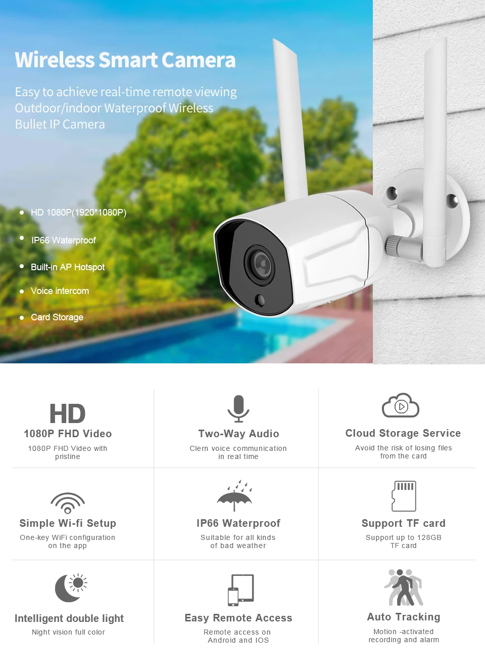 LOOSAFE Yoosee IP камера Wifi 1080P 3MP CCTV Bullet уличная камера ONVIF с AP ночного видения день и близкий камера наблюдения s