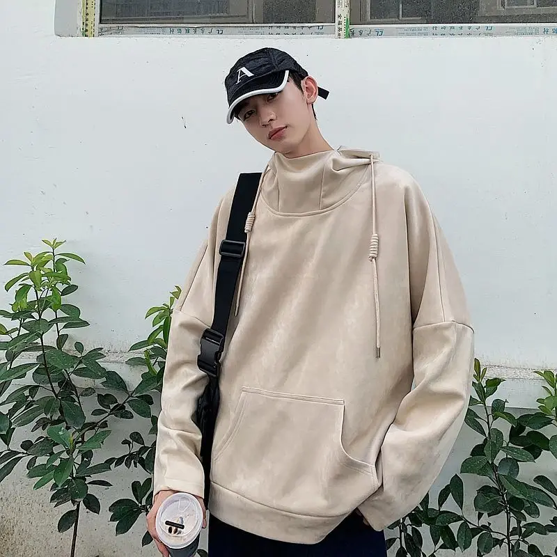 

Men Solid Color Hoodies 2021 Autumn New Men's Hooded Sweatshirts 3 Colors Man Streetwear Casual Fashion Pullovers