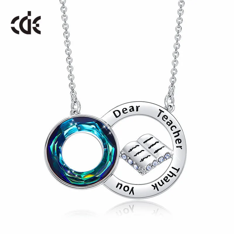 CDE очаровательное колье с зелеными кристаллами круглой формы надписью Уважаемый