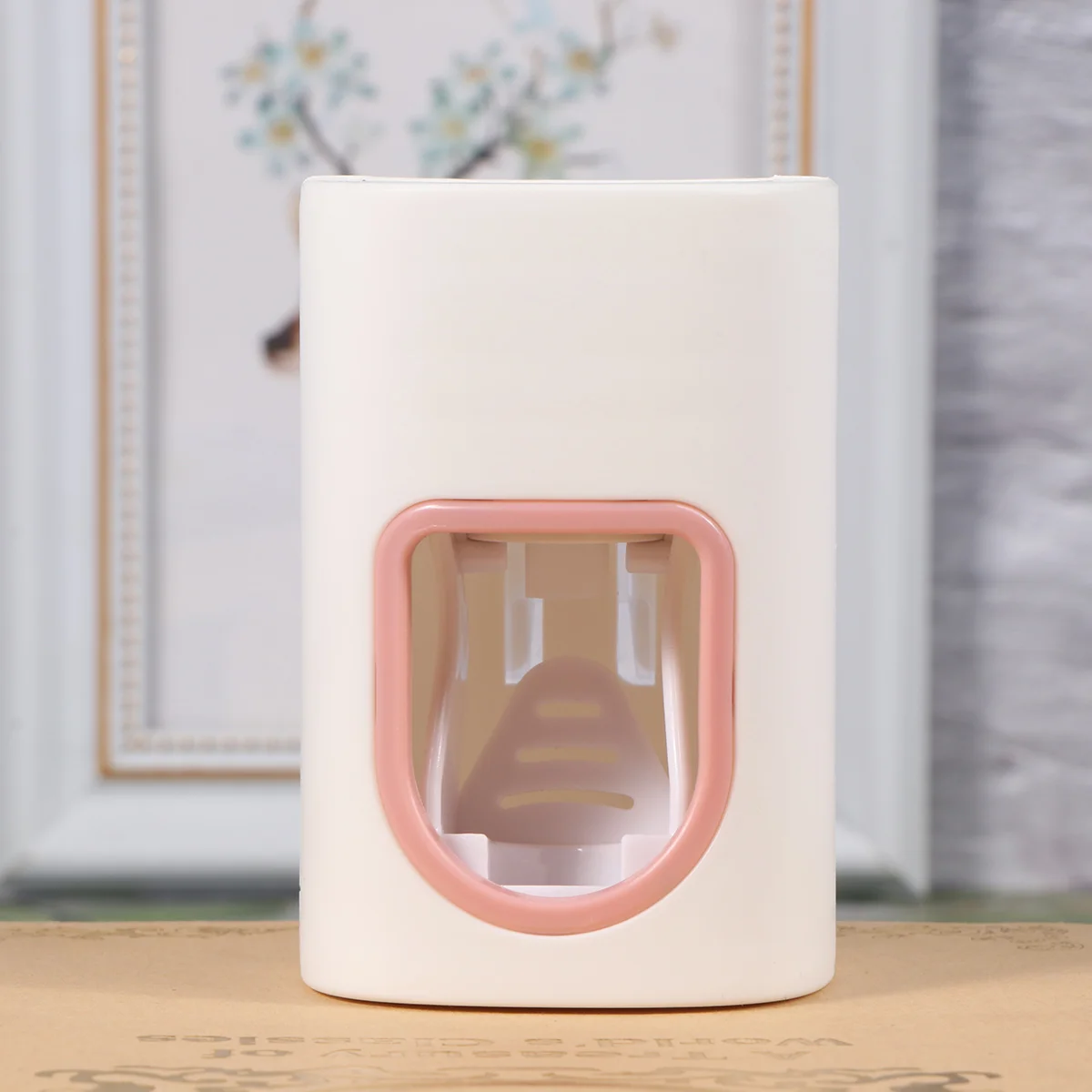 

1Pc Punch Free Automatic Toothpaste Dispenser Wall Mounted Hands Free Toothpaste Squeezer for Bathroom Sink )
