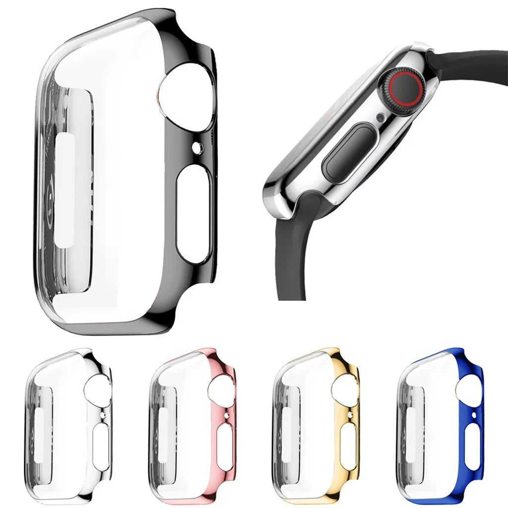 Ультра тонкий ПК покрытие чехол s защитный бампер для Apple Watch 5 40 мм 44 Защита экрана