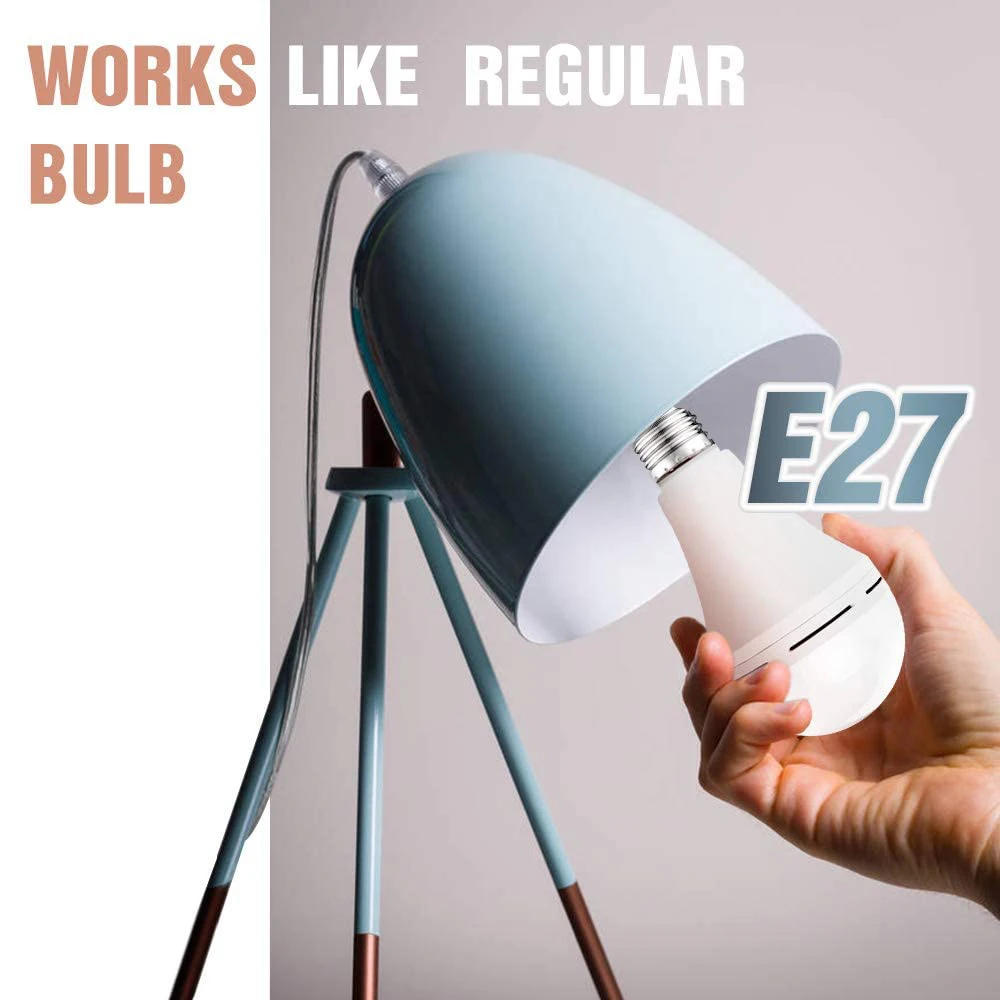 Emergency Rechargeable Light Bulb 3500K Soft White Bulbs Stay Lights Up When Power Failure1200mAh 9W LED | Лампы и освещение