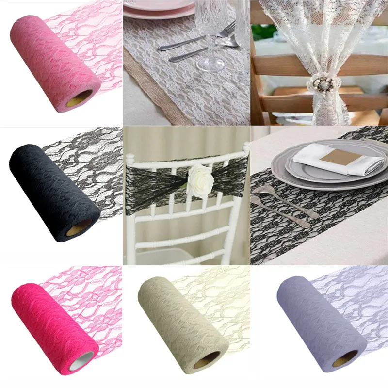 Рулон кружева катушка тканевая лента сетка ткань для DIY стула свадебной