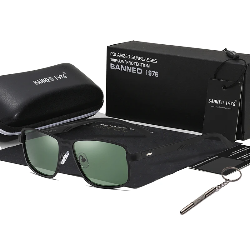 Новый дизайн солнцезащитные очки брендовые Мужские поляризационные квадратные