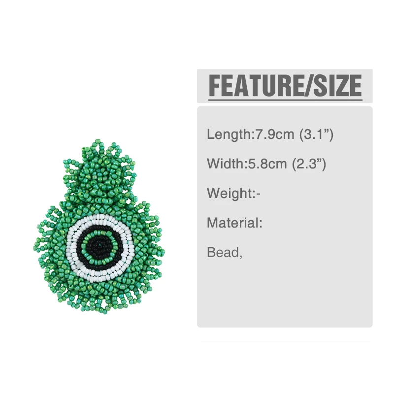 Женские богемные серьги подвески FLOLA ручной работы с большими бусинами массивные