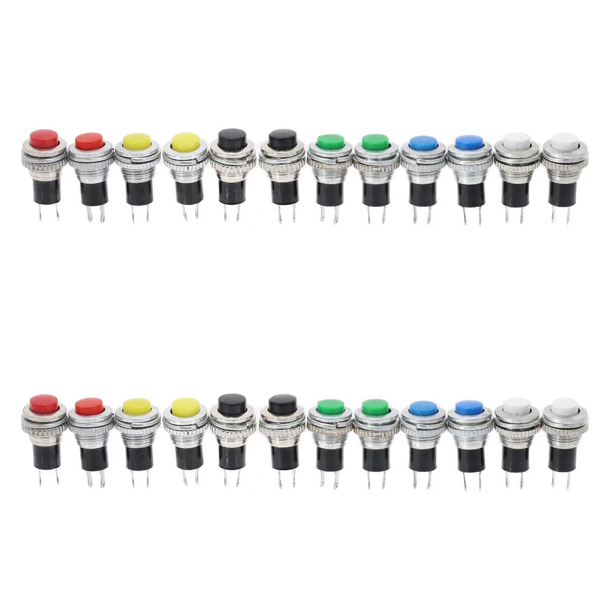 5 шт. 1NO мгновенный 10 мм Красочный мини кнопочный переключатель
