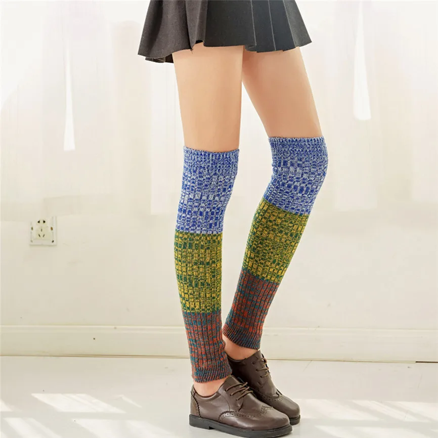 Женские гольфы выше колена длинные однотонные Гольфы теплые Нескользящие