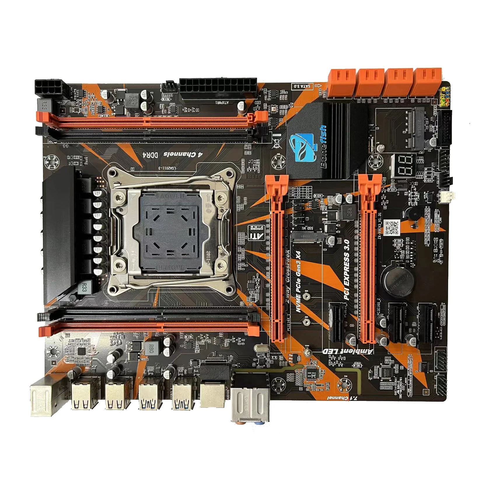 Материнская плата LGA 2011 X99 для процессоров Intel Xeon серии V3 V4 E5 LGA2011 DDR4 SATA 3 0 NGFF WiFi NVME M.2