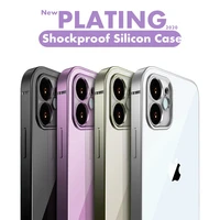 Shockproof Classic Plating Frame Transparent Case For iPhone Pro Max Mini Max Plus 2020 Square Cover