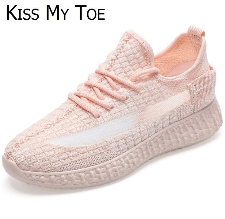Fashion New 2020 Spring Pink Casual Mesh Breathable Chaussure Femme Sport Platform Ladies Trainers Shoes For Women Zapatos Mujer | Обувь
