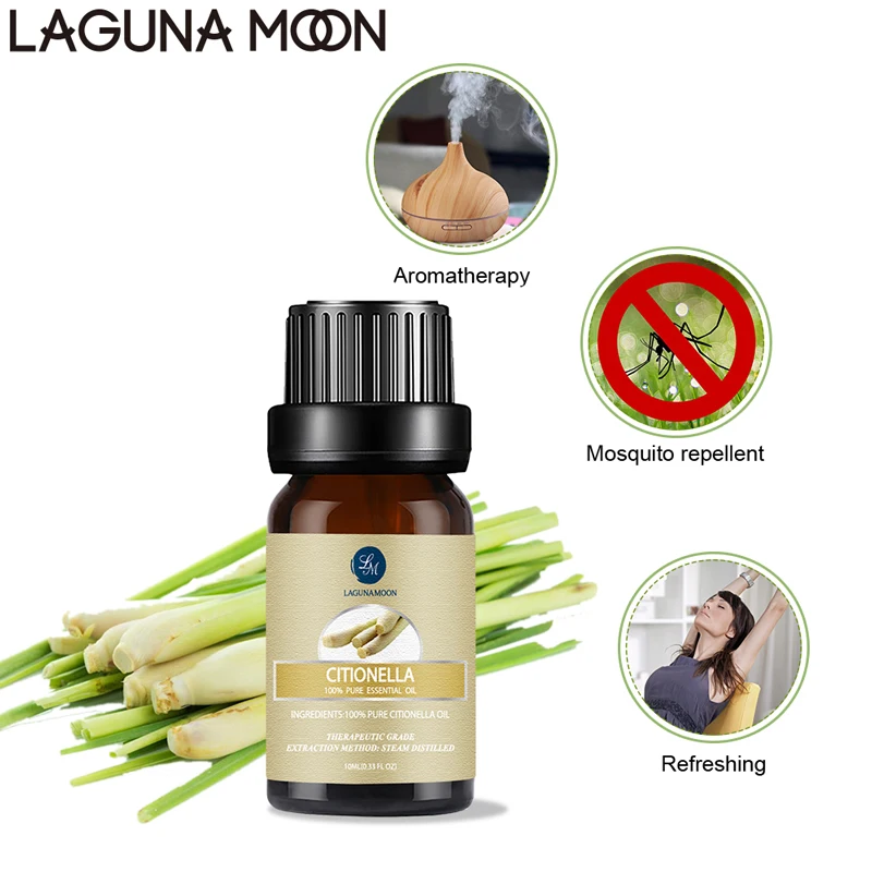 Натуральное эфирное масло Lagunamoon Citronella 10 мл массажный диффузор ароматизатор