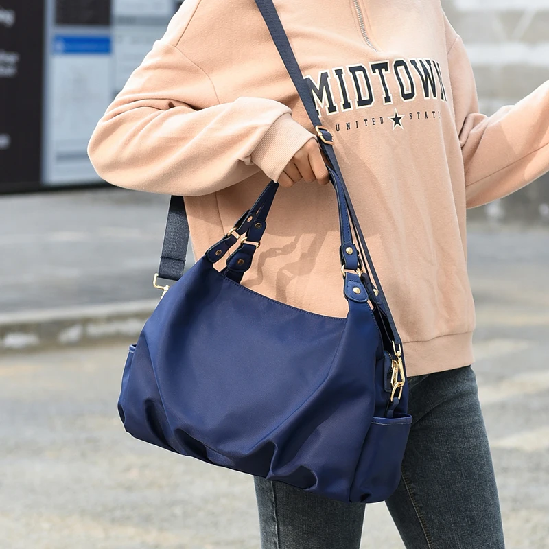 Сумка мессенджер Женская нейлоновая Модный саквояж на плечо сумочка кросс