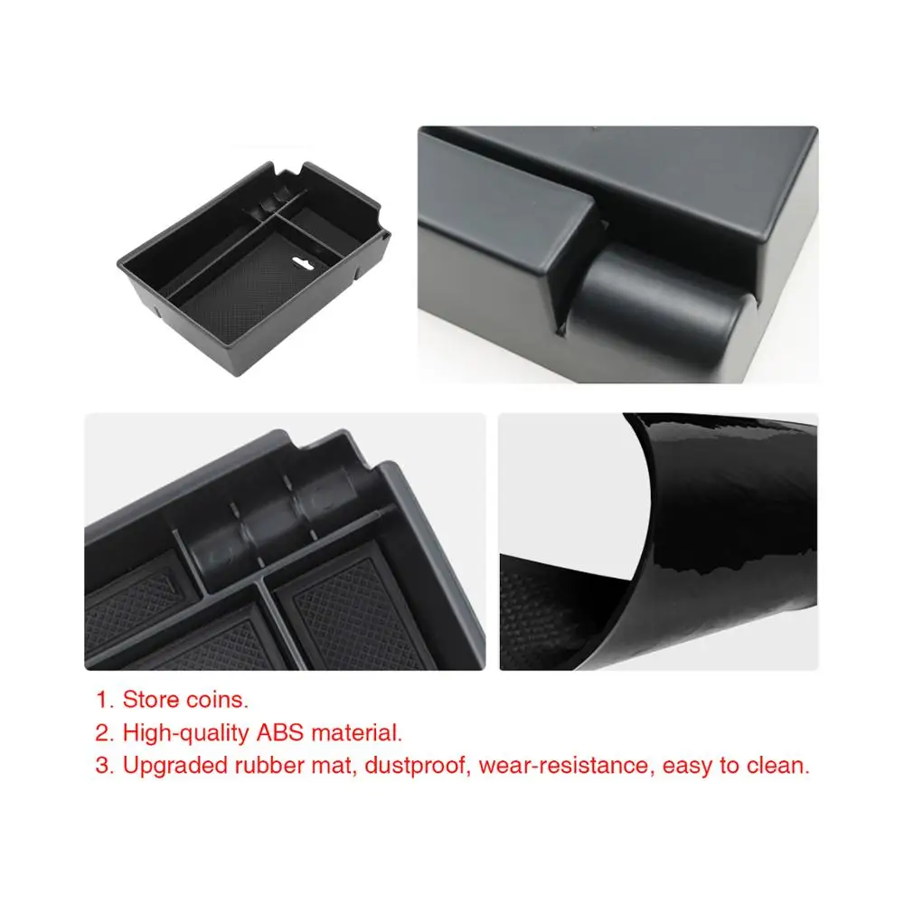 RUIYA – boîte de rangement pour accoudoir de voiture, pour Sonata DN8 10e boîte de rangement centrale en caoutchouc antidérapant, accessoires d'intérieur automobile