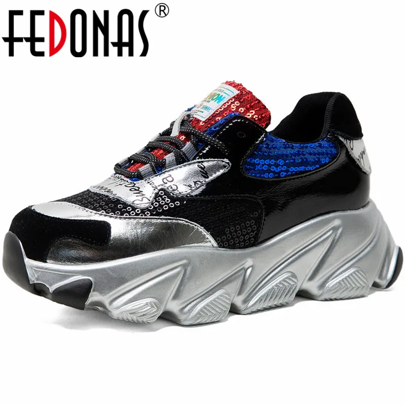 Женские туфли на плоской подошве FEDONAS классические из натуральной кожи с принтом