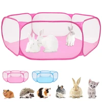 portable pet fence foldable small dog cat animal cage game playground fence for hamster chinchillas and guinea pigs dog supplies
