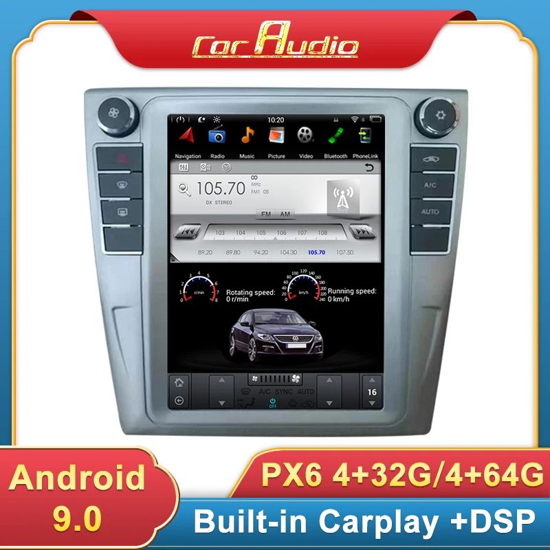 

Android 9.0 PX6 Tesla Style IPS Screen Car Multimedia Player For VW Passat Magotan CC 2007-2015GPS Audio Radio stereo head unit