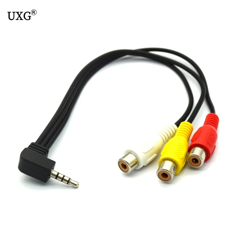 Адаптер соединителя гнезда типа RCA 0.6 футов/20 см 90 градусов прямоугольный 3 5 мм 1/8