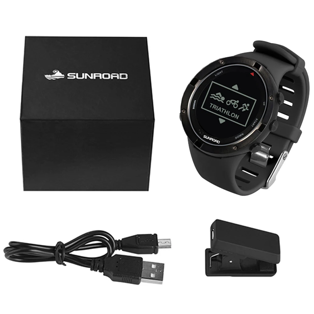Уличные часы с пульсометром спортивные для триатлона высотомером барометром