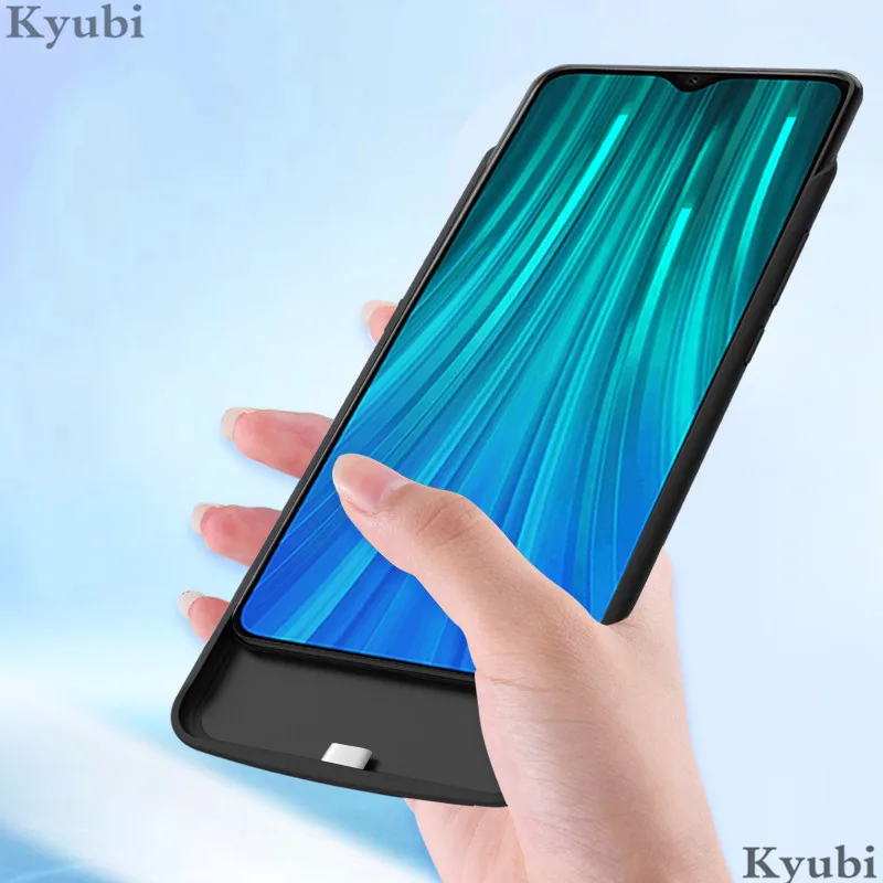 6500 мАч Внешний аккумулятор зарядное устройство чехол для Xiaomi Redmi Note 8 pro портативная беспроводная зарядка для Xiaomi Redmi Note 8 pro 2 в 1