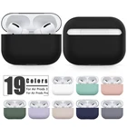 Мягкий силиконовый чехол для Apple AirPods Pro, чехол для беспроводных наушников apple airpods pro, однотонный чехол с защитой от царапин, чехол